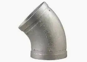 Fire Protection Grooved 45° Elbow VG211 Corrosion-Resistant Grooved Fitting VGS Fire Protection Parts Fire Protection Grooved 45° Elbow VG211