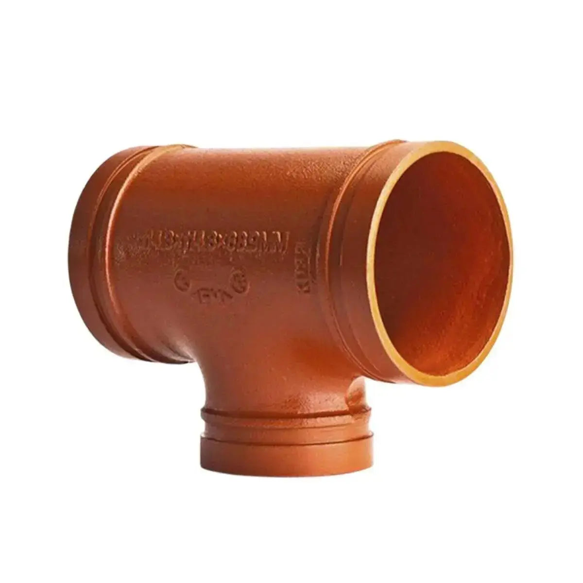 Fire Protection Grooved Reducing Tee Painted 443RTR by Reliable Sprinkler