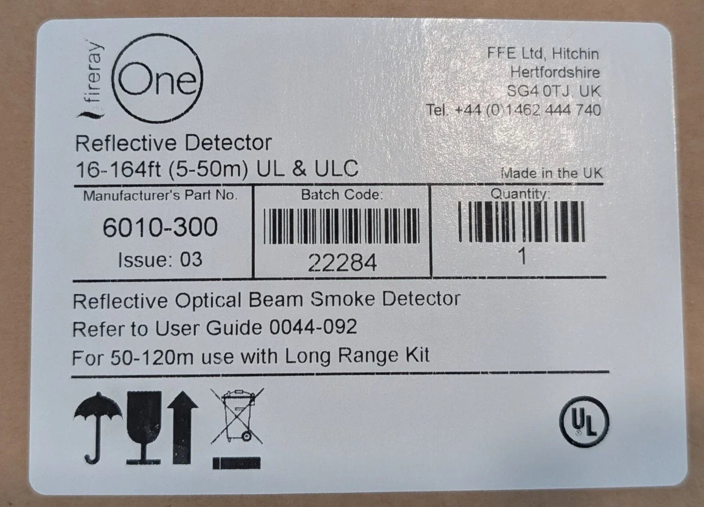 Fireray One 6010 - 300 Reflective Detector - Fire Protection Parts