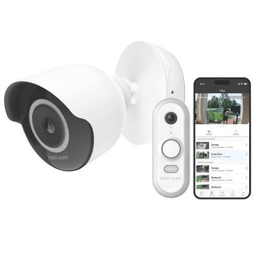 First Alert CAMWE - WO VX3 2MP HD Outdoor Camera, White - Fire Protection Parts