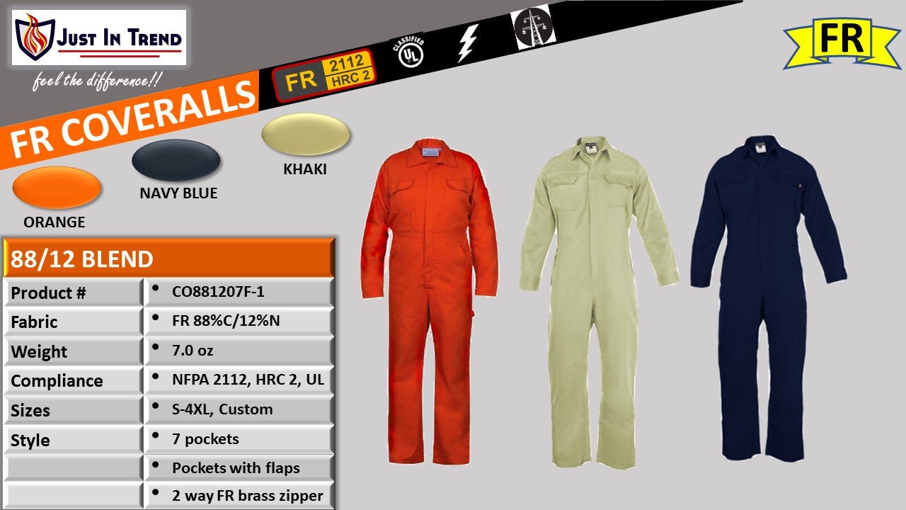Flame Resistant Coverall - Fire Protection Parts