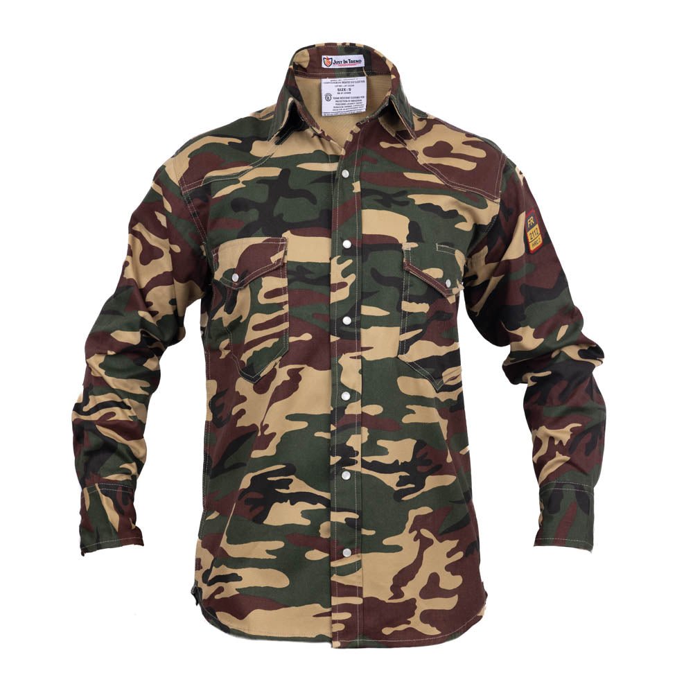 Flame Resistant FR Camouflage Shirt - 100% C - 7 oz - Fire Protection Parts