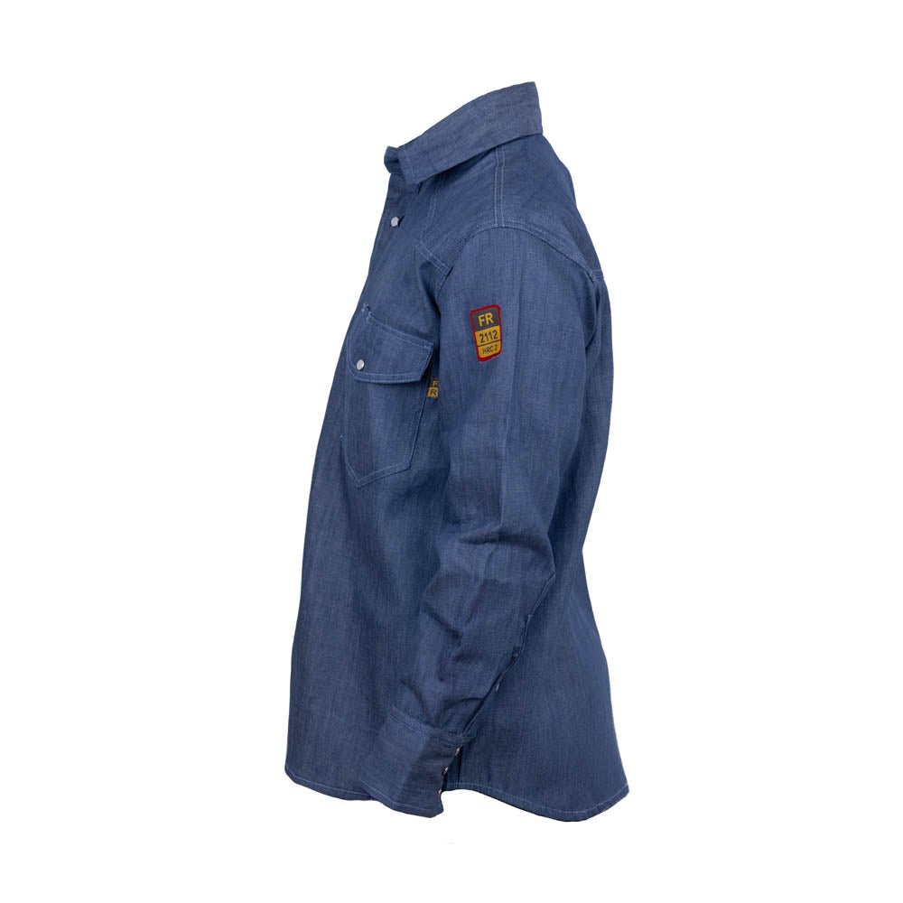 Flame Resistant FR Denim Shirt - 100% C - Fire Protection Parts