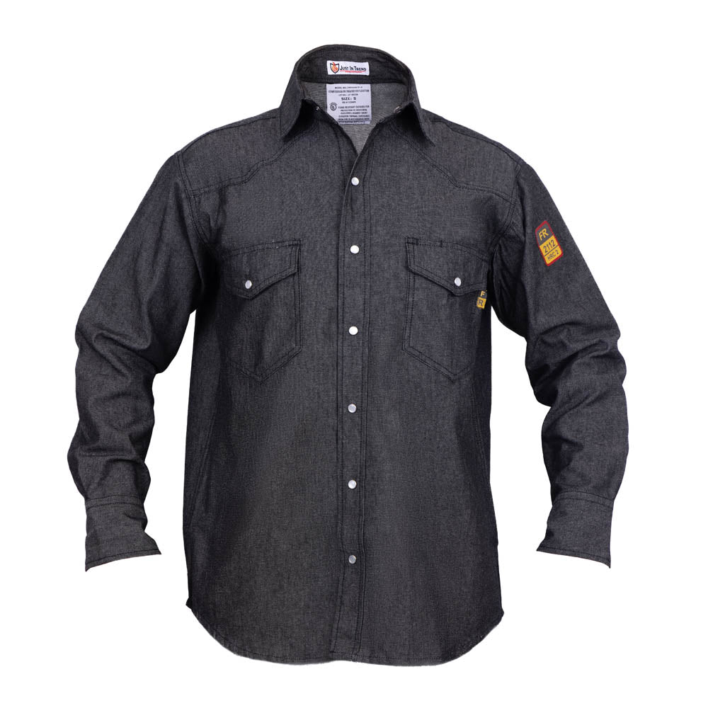 Flame Resistant FR Denim Shirt - 100% C - Fire Protection Parts