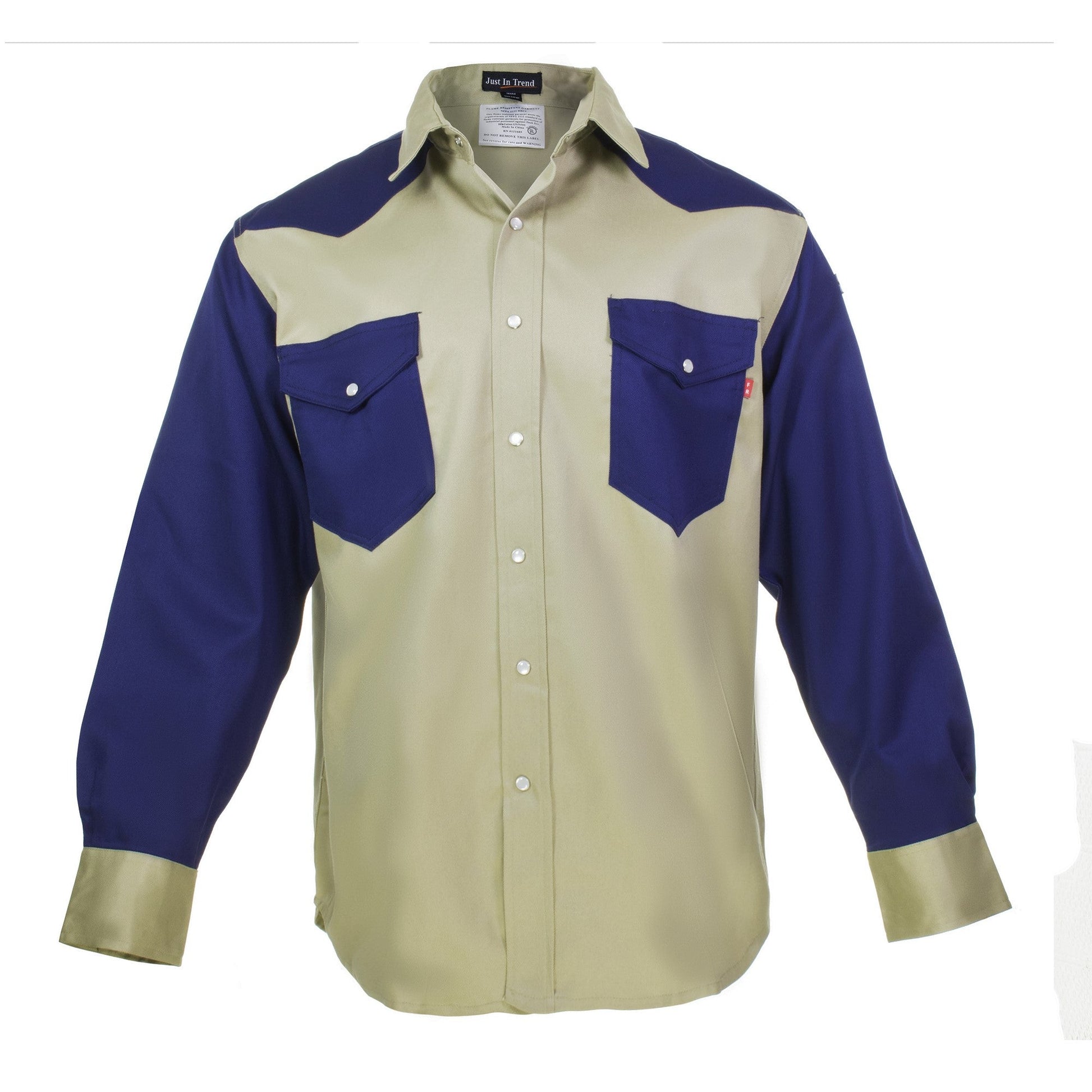 Flame Resistant FR Shirt - 88/12 - Western Style - Two Tone 7 oz - Fire Protection Parts