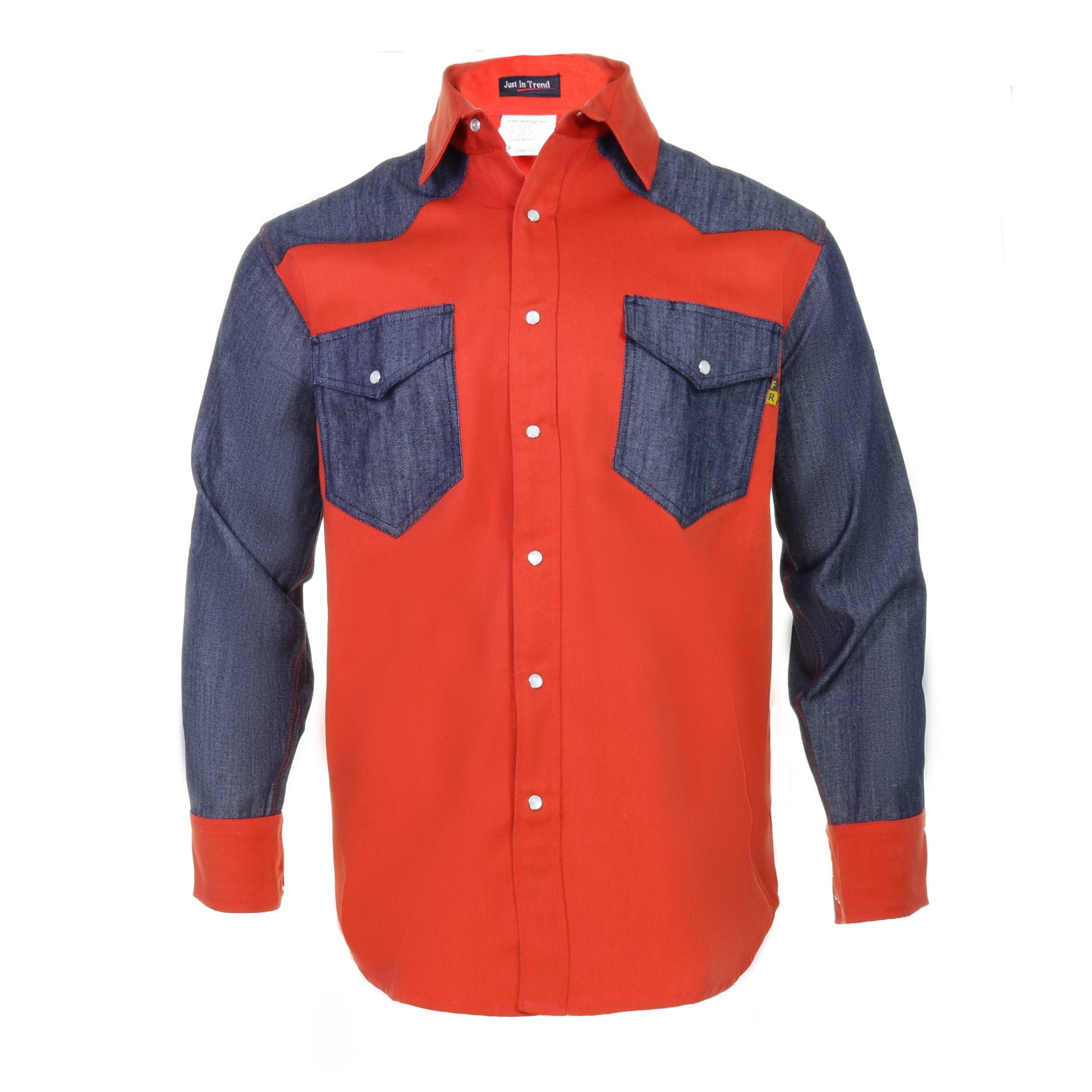 Flame Resistant FR Shirt - 88/12 - Western Style - Two Tone 7 oz - Fire Protection Parts