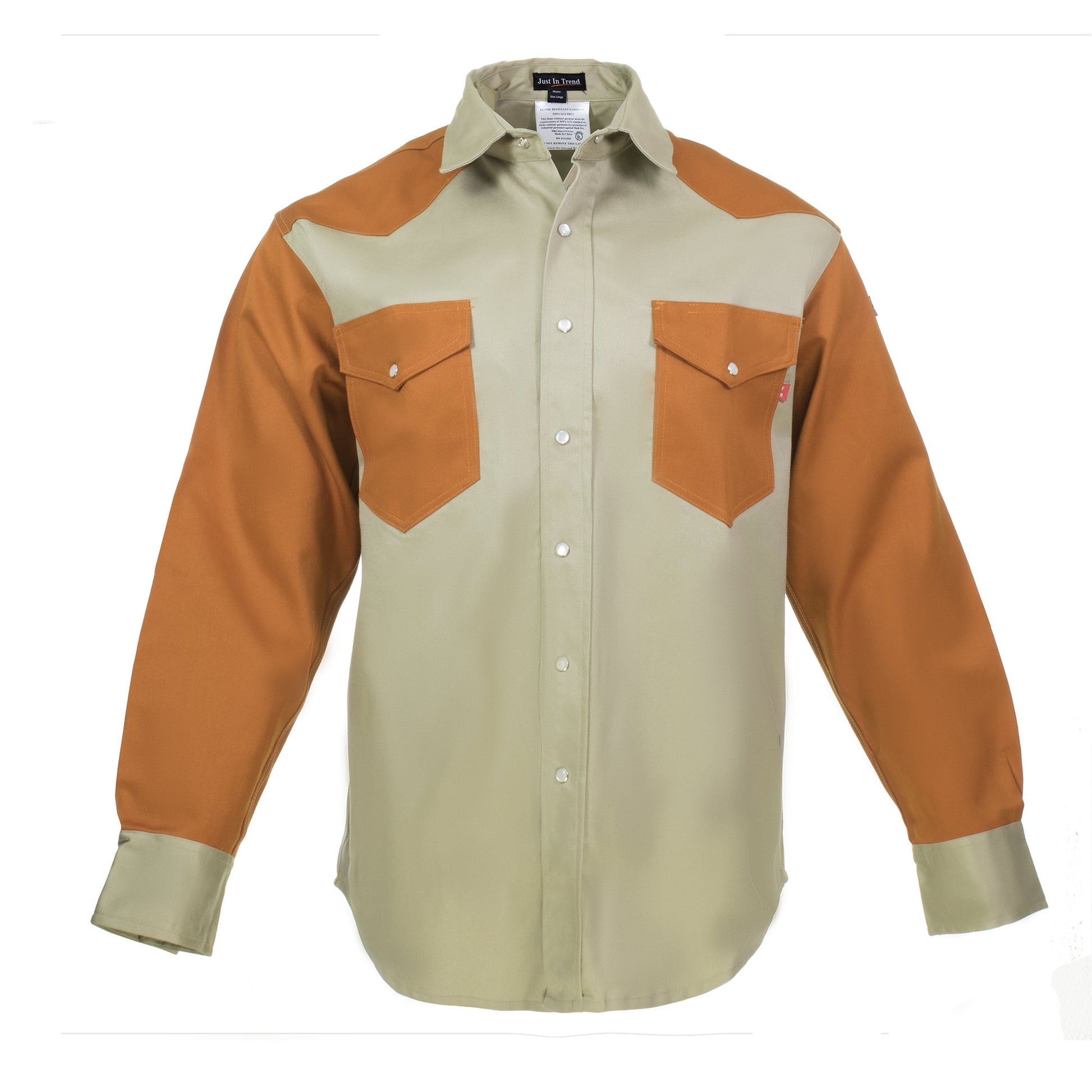 Flame Resistant FR Shirt - 88/12 - Western Style - Two Tone 7 oz - Fire Protection Parts