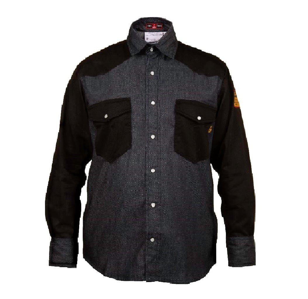 Flame Resistant FR Shirt - 88/12 - Western Style - Two Tone 7 oz - Fire Protection Parts