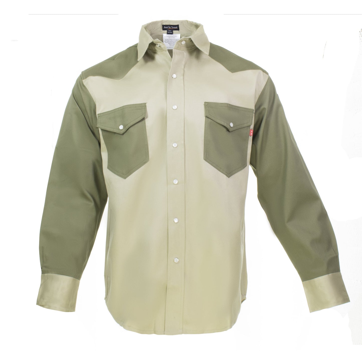 Flame Resistant FR Shirt - 88/12 - Western Style - Two Tone 7 oz - Fire Protection Parts