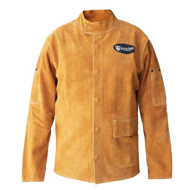 Flame Resistant Heavy Duty Cowhide Leather Welding Jacket - Fire Protection Parts