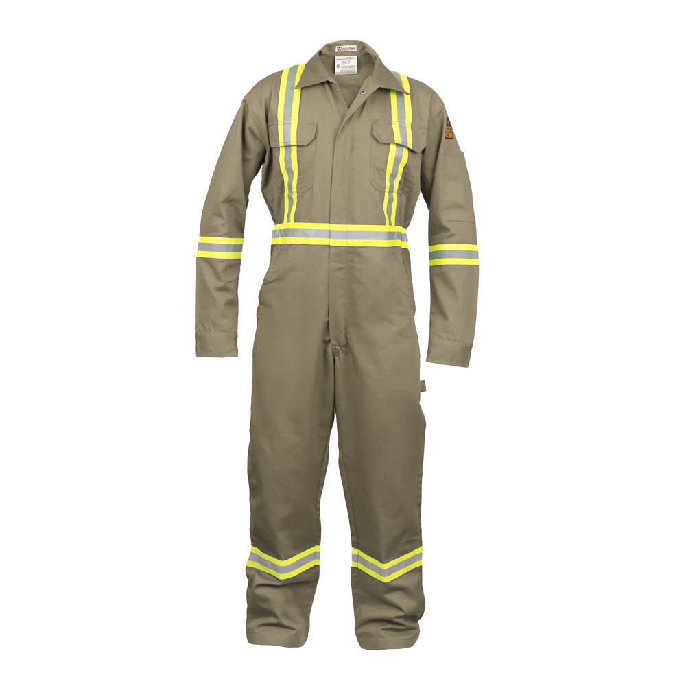 Flame Resistant High Visibility Hi Vis Coverall - 88% C /12% N - Fire Protection Parts