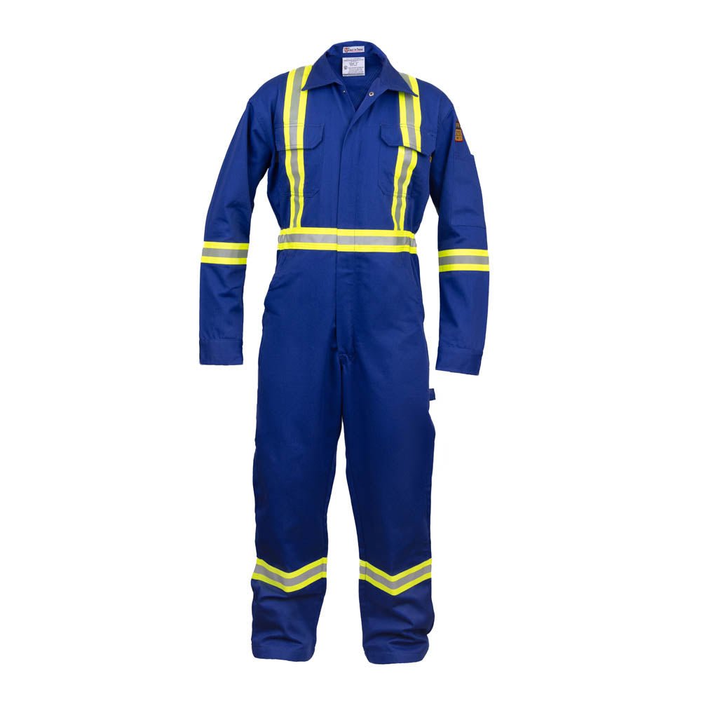 Flame Resistant High Visibility Hi Vis Coverall - 88% C /12% N - Fire Protection Parts