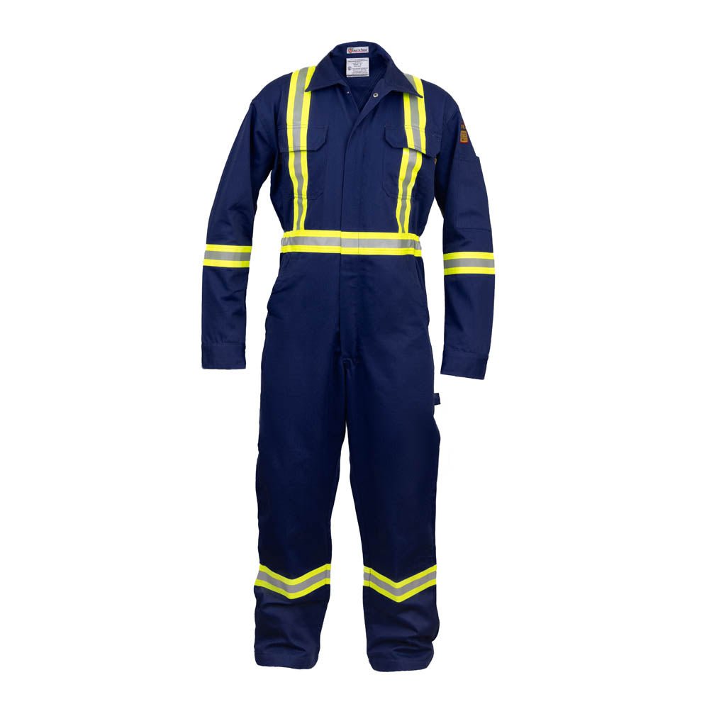 Flame Resistant High Visibility Hi Vis Coverall - 88% C /12% N - Fire Protection Parts