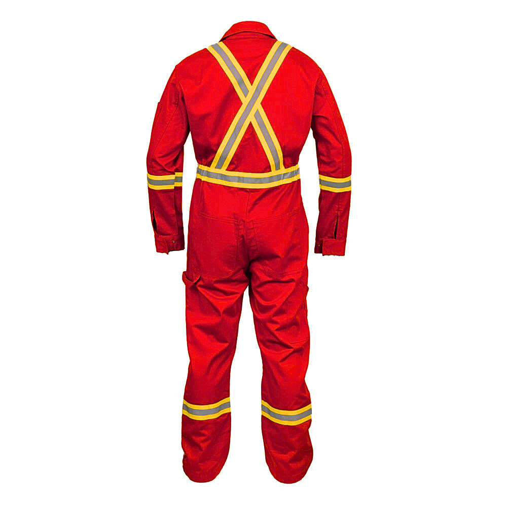 Flame Resistant High Visibility Hi Vis Coverall - 88% C /12% N - Fire Protection Parts