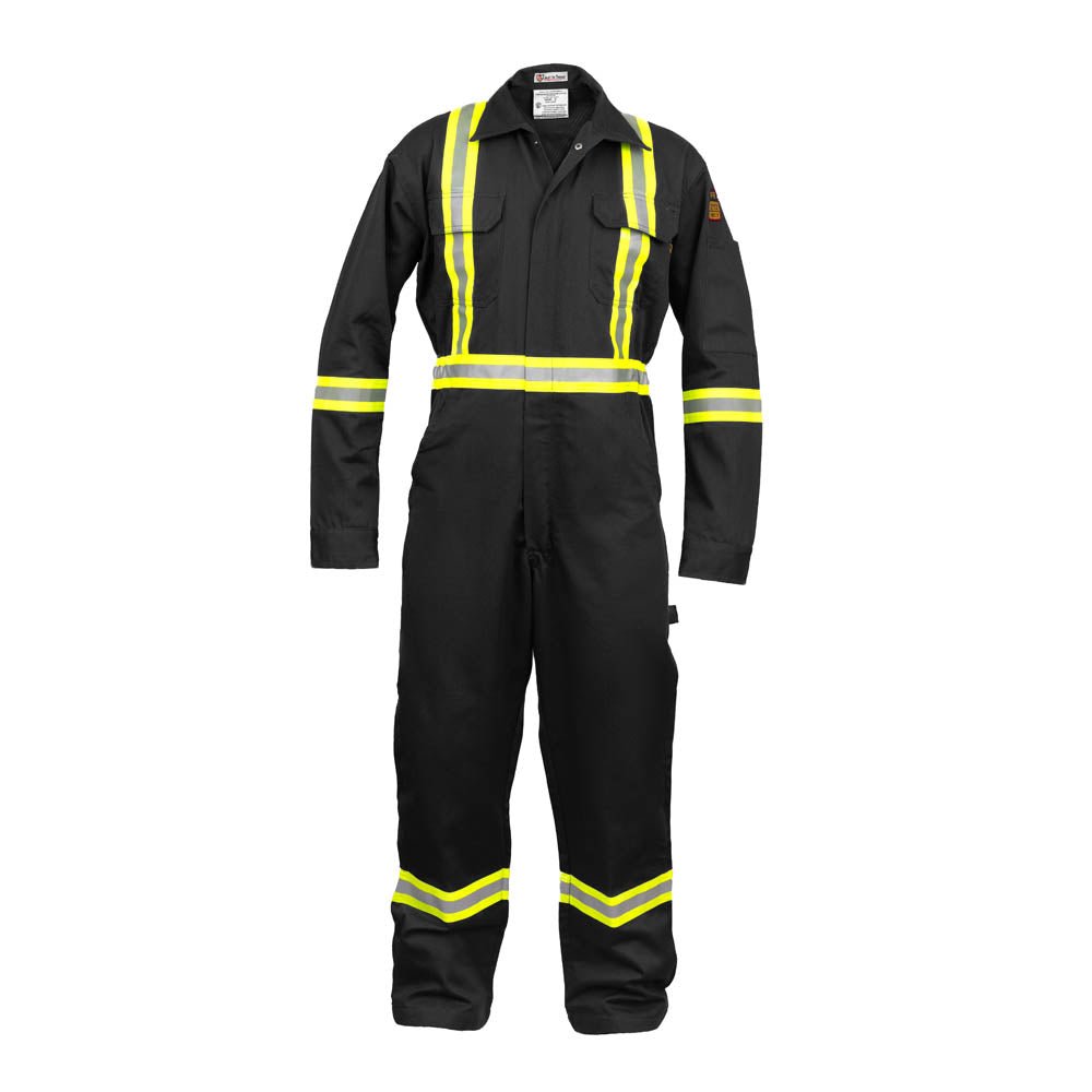 Flame Resistant High Visibility Hi Vis Coverall - 88% C /12% N - Fire Protection Parts