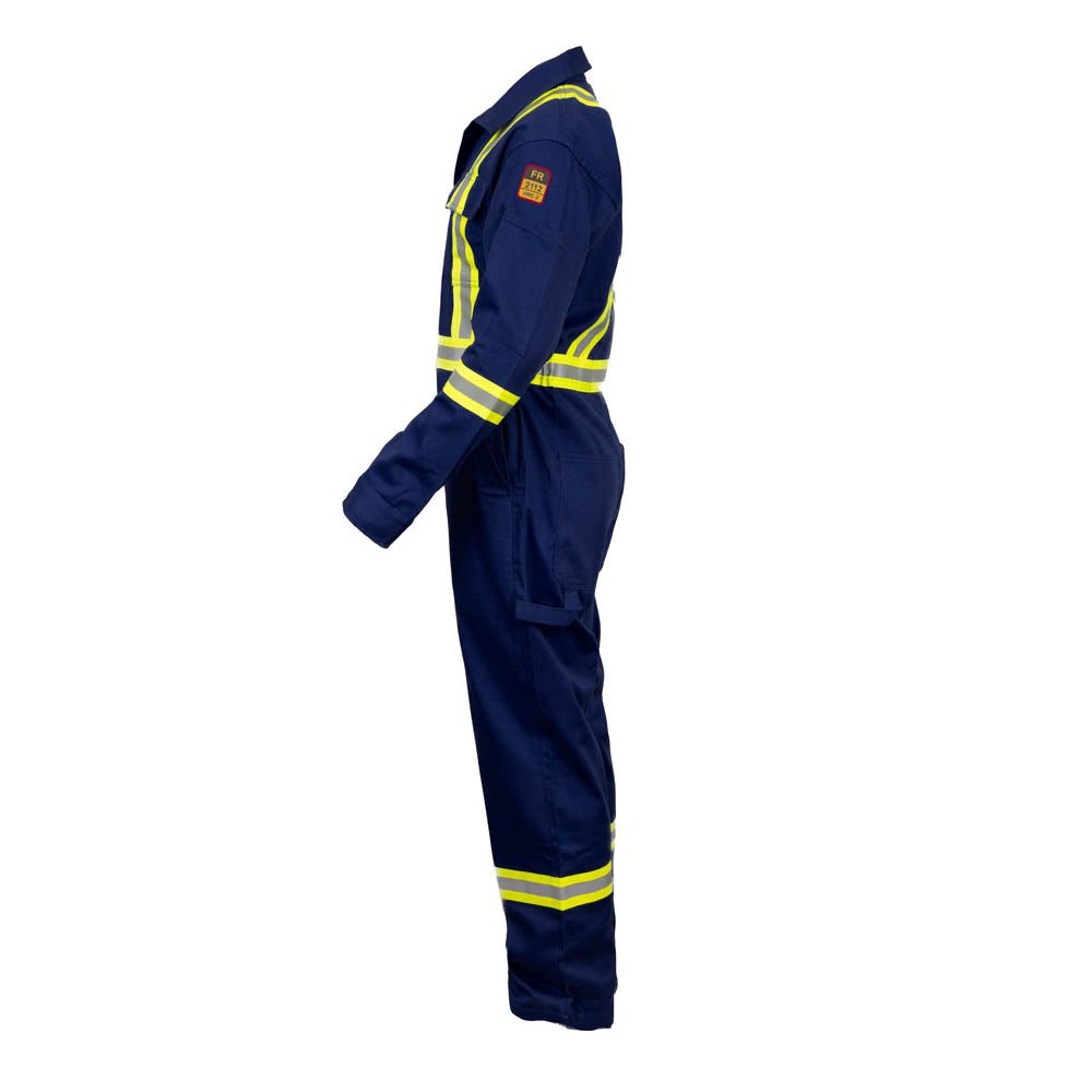 Flame Resistant High Visibility Hi Vis Coverall - 88% C /12% N - Fire Protection Parts