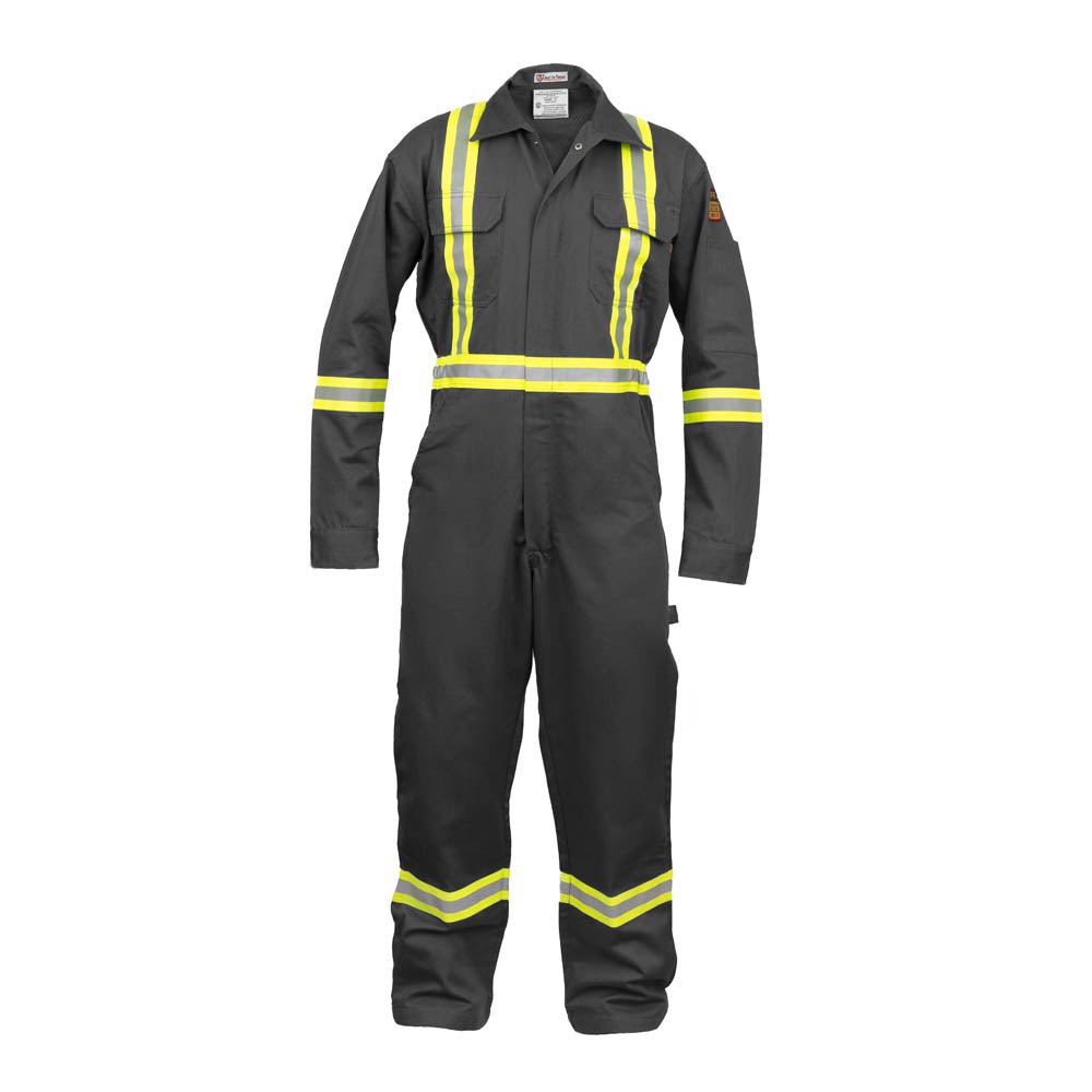 Flame Resistant High Visibility Hi Vis Coverall - 88% C /12% N - Fire Protection Parts