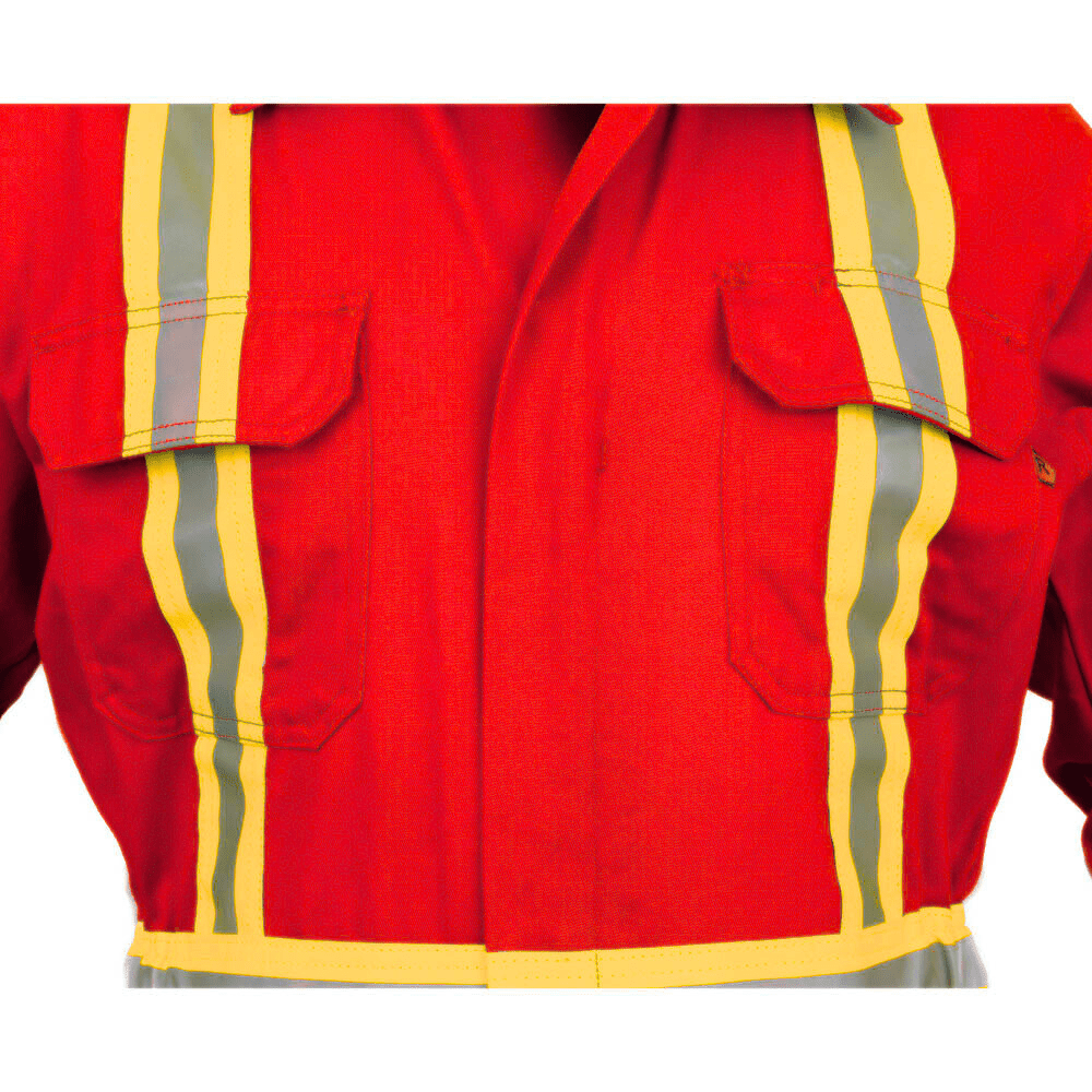 Flame Resistant High Visibility Hi Vis Coverall - 88% C /12% N - Fire Protection Parts