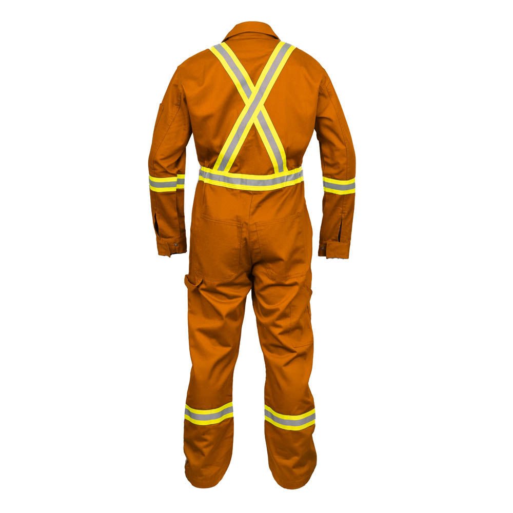 Flame Resistant High Visibility Hi Vis Coverall - 88% C /12% N - Fire Protection Parts