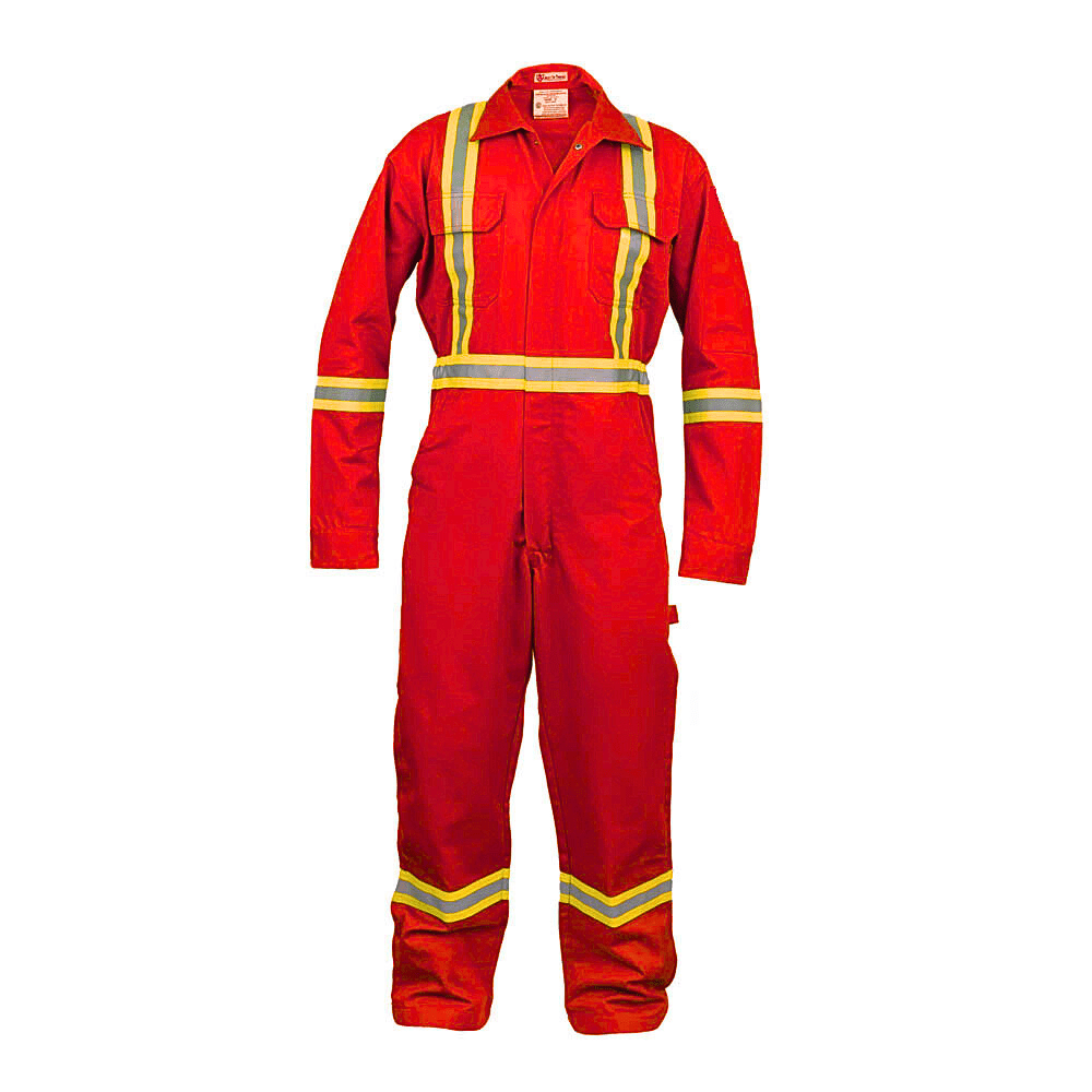 Flame Resistant High Visibility Hi Vis Coverall - 88% C /12% N - Fire Protection Parts