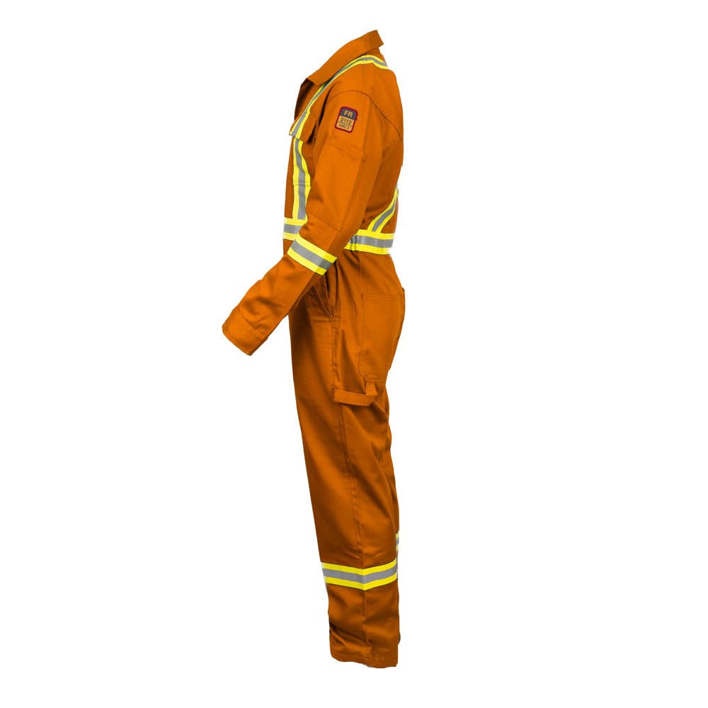 Flame Resistant High Visibility Hi Vis Coverall - 88% C /12% N - Fire Protection Parts