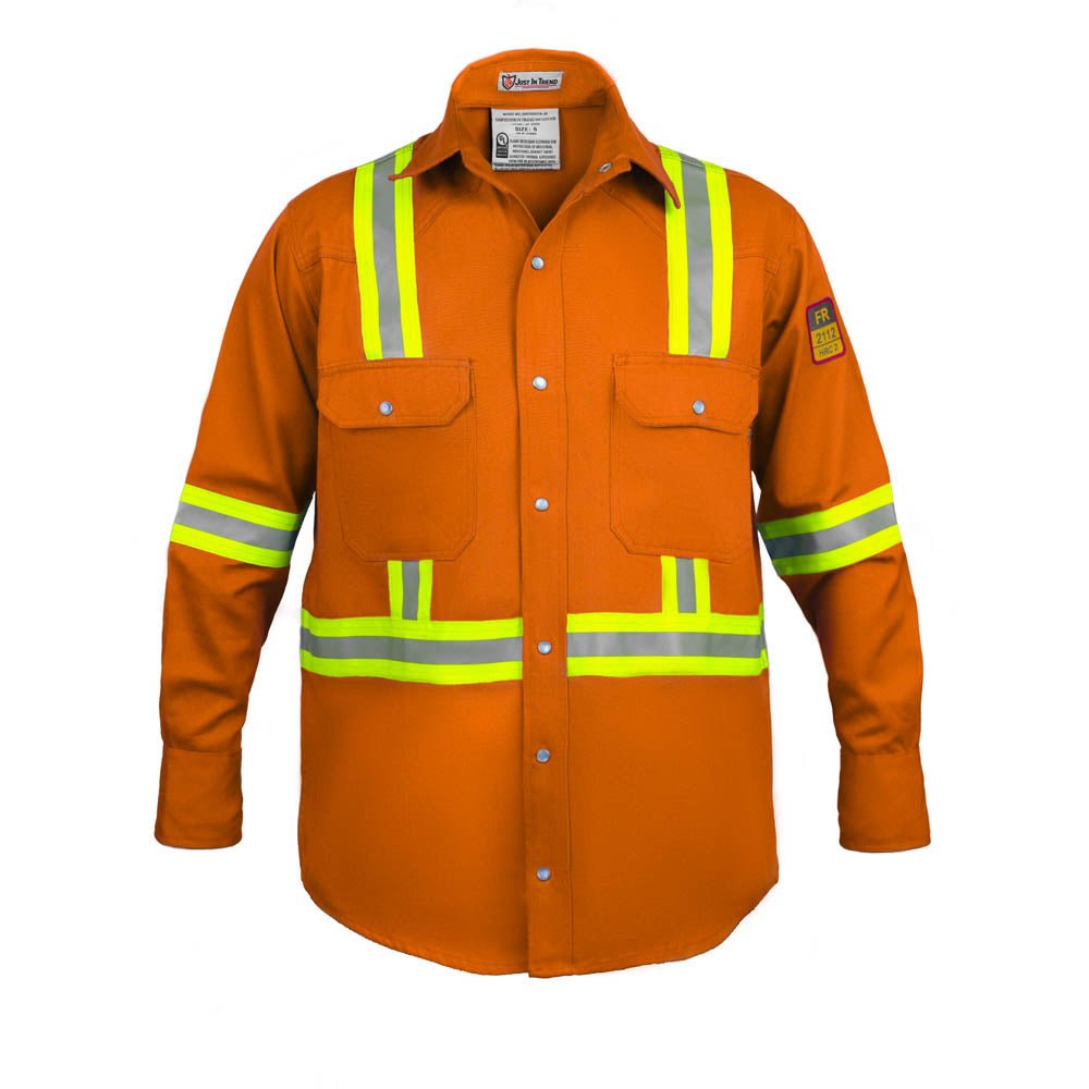 Flame Resistant High Visibility Shirt - 100% C - 7 oz - Fire Protection Parts