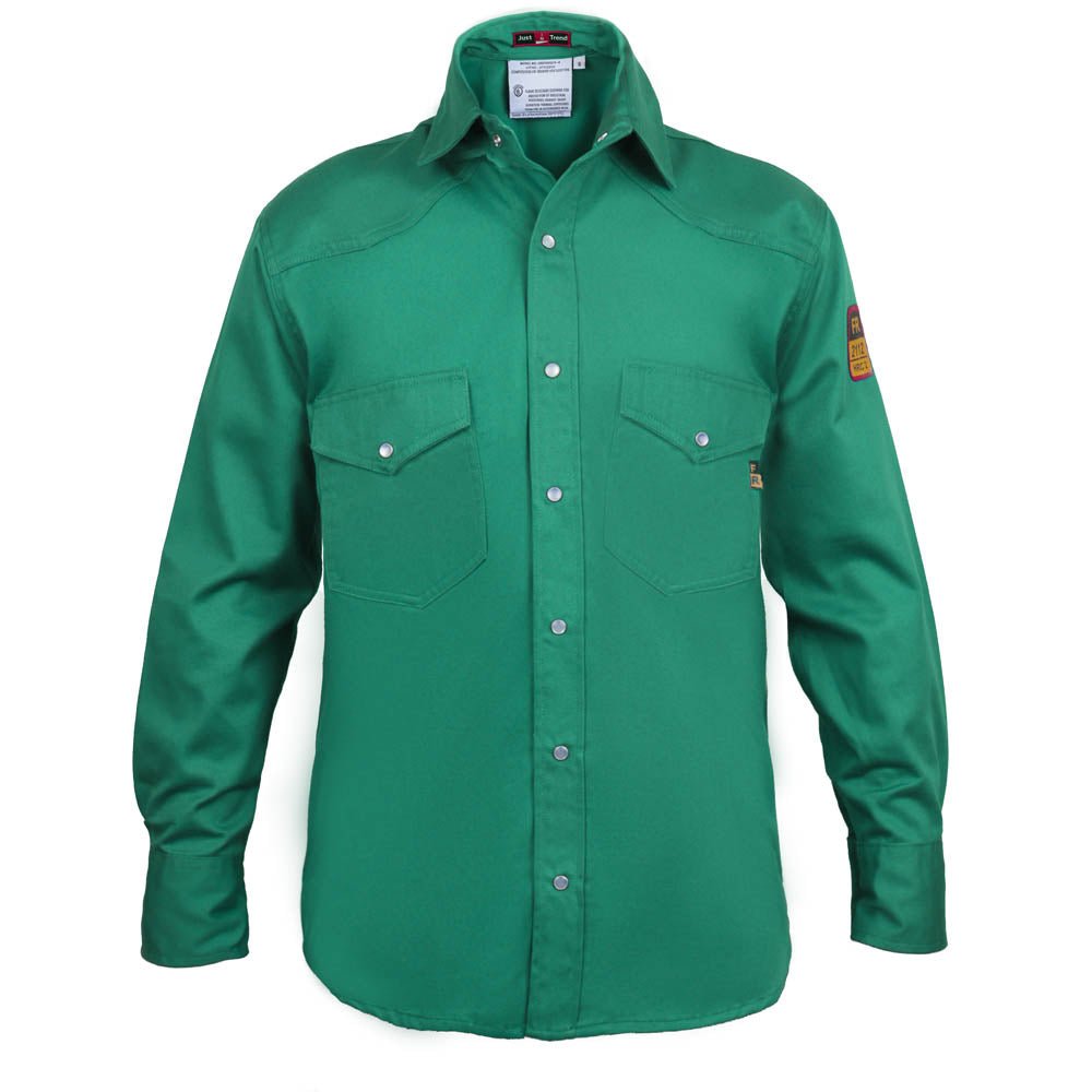 Flame Resistant Welding Shirt - 100% C - 9 oz - Fire Protection Parts