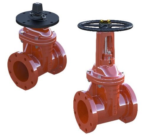 Flanged NRS Gate Valve With Nut by Kennedy Valve - Fire Protection Parts