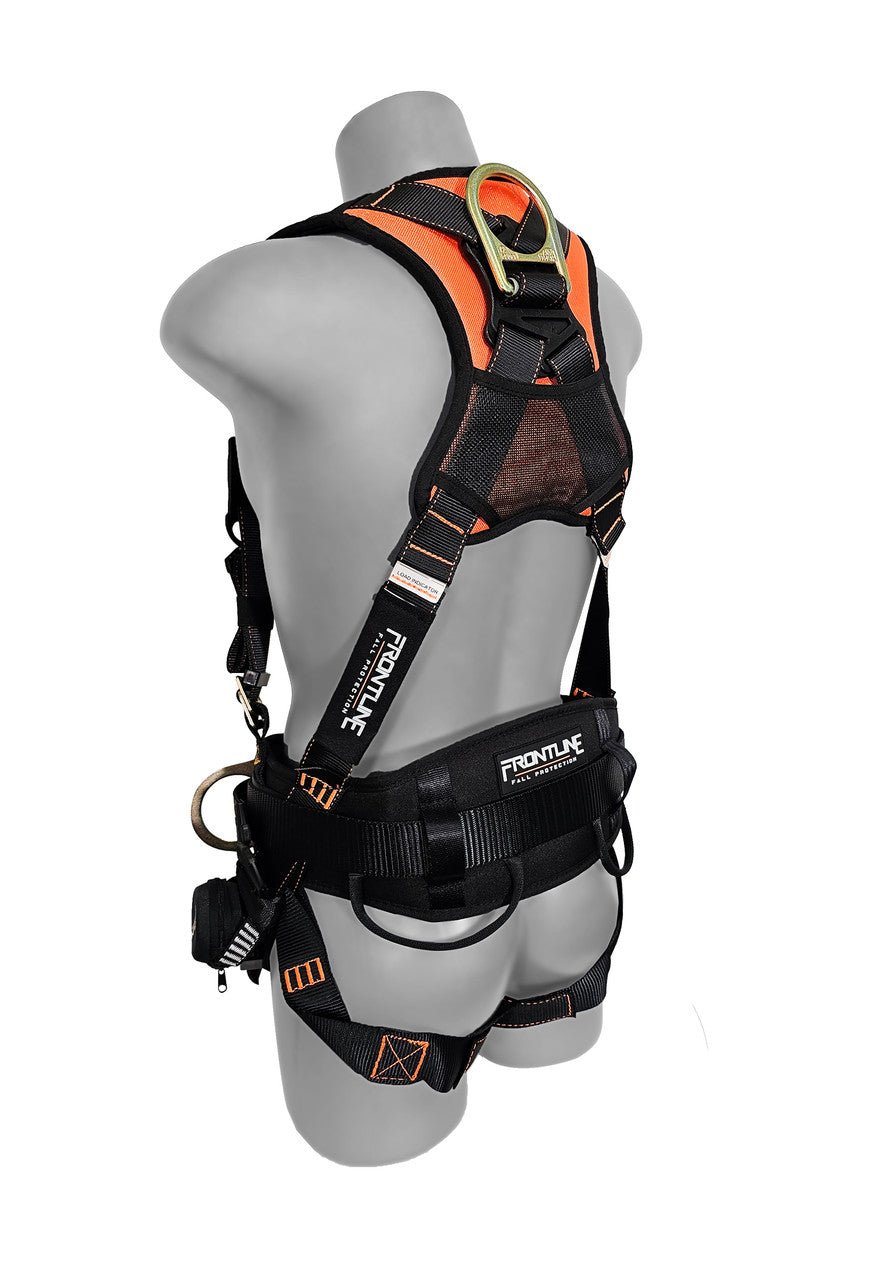 Frontline 100CTB Combat Construction Full Body Harness with Tongue Buckle Legs and Trauma Straps M/L - Fire Protection Parts