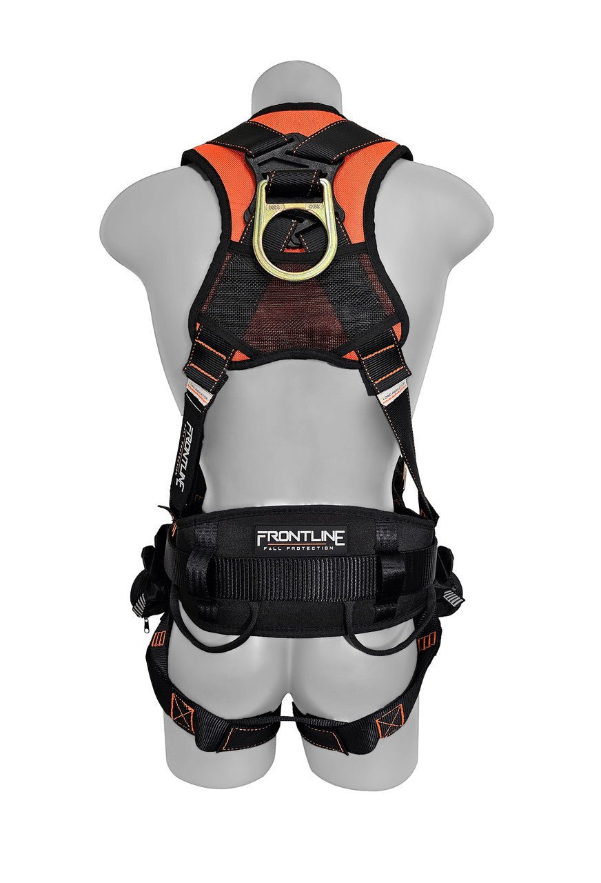 Frontline 100CTB Combat Construction Full Body Harness with Tongue Buckle Legs and Trauma Straps XL/2X - Fire Protection Parts