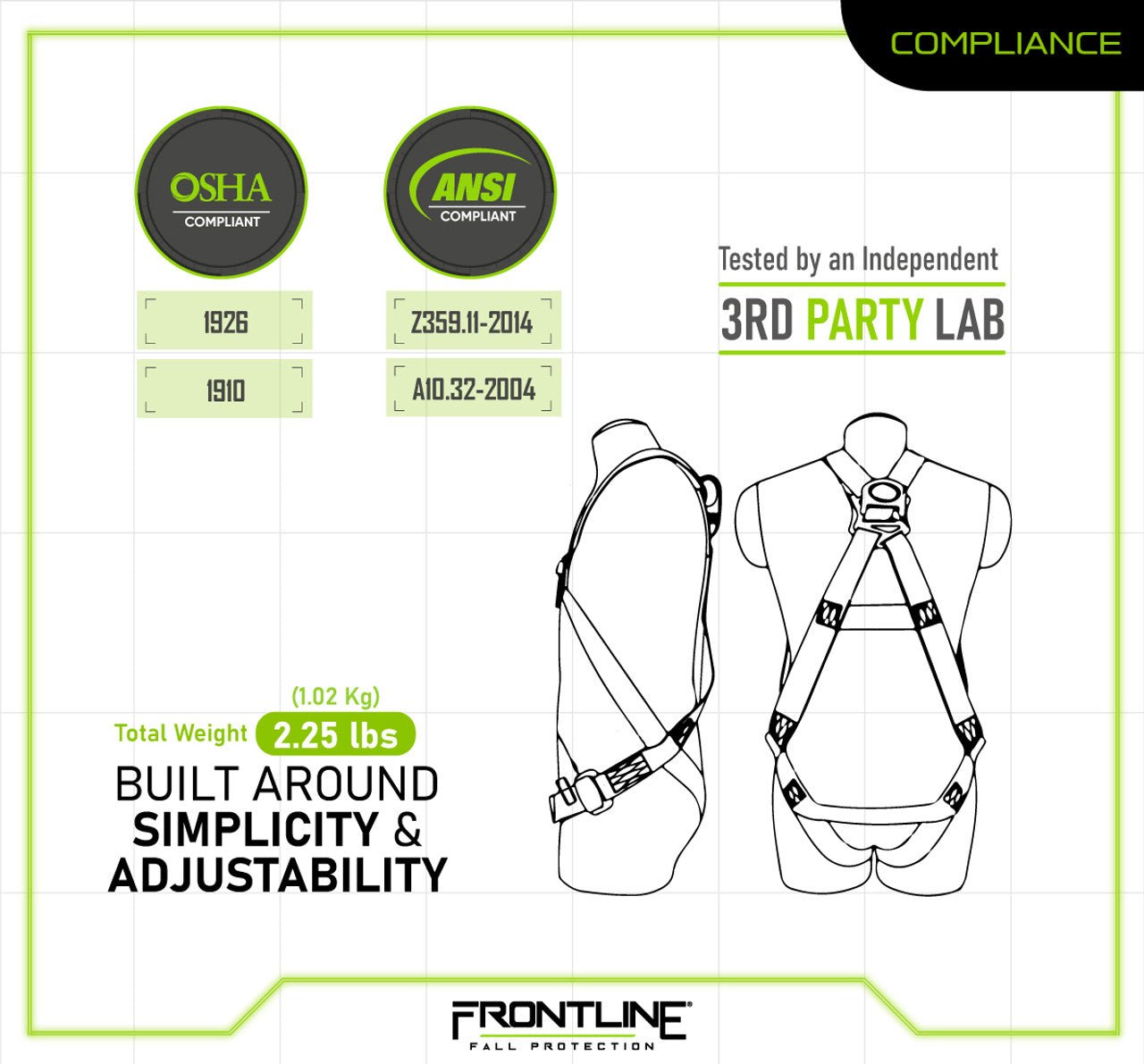 Frontline 100VMB Combat Economy Series Full Body Harness (Uni) Universal - Fire Protection Parts