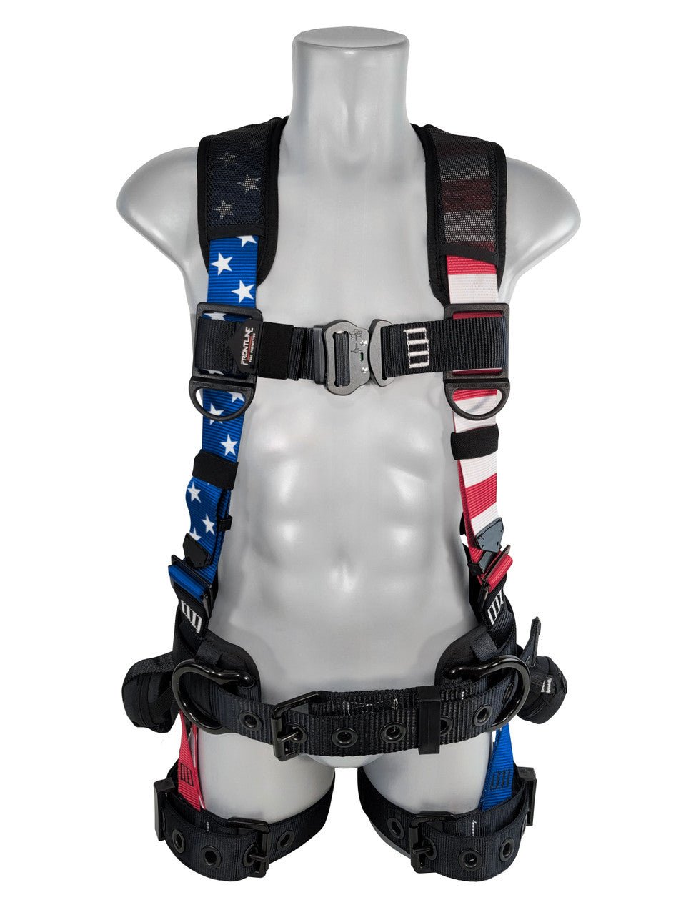 Frontline 110CTB - AM American Style Full Body Harness with Aluminum Hardware and Suspension Trauma Straps S - Fire Protection Parts
