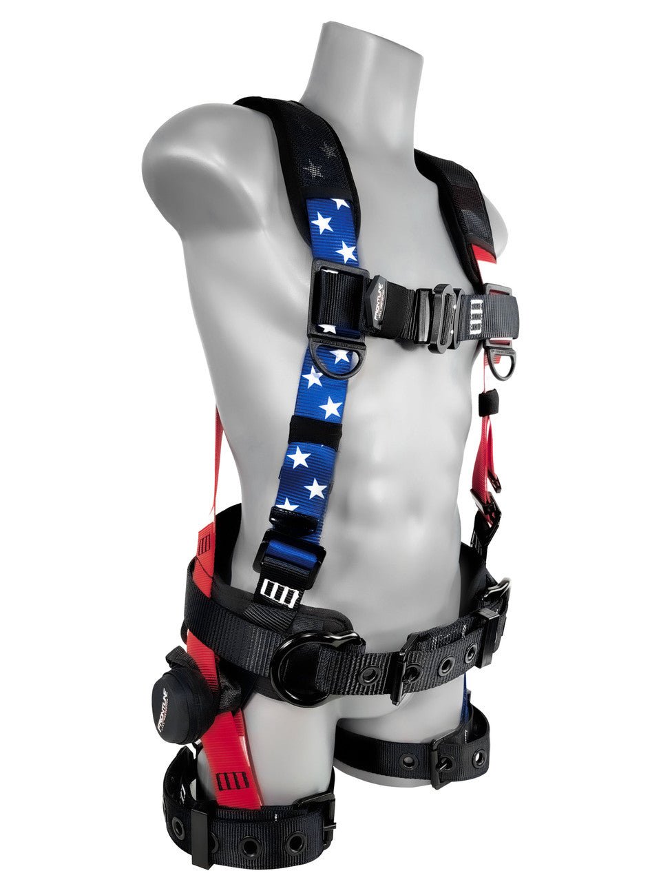 Frontline 110CTB - AM American Style Full Body Harness with Aluminum Hardware and Suspension Trauma Straps XL/2X - Fire Protection Parts