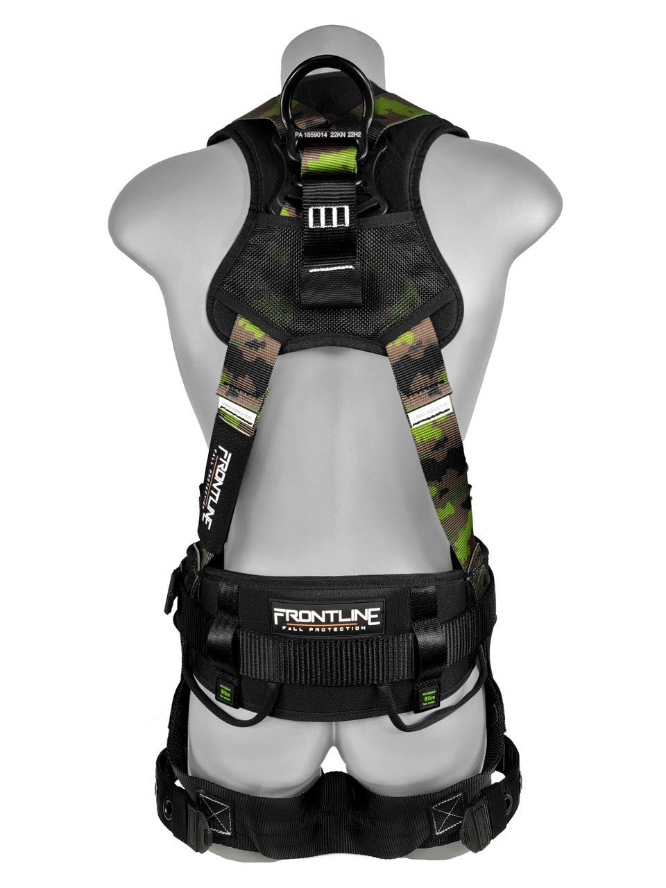 Frontline 110CTB - CF Camouflage Full Body Harness with Aluminum Hardware and Suspension Trauma Straps M/L - Fire Protection Parts