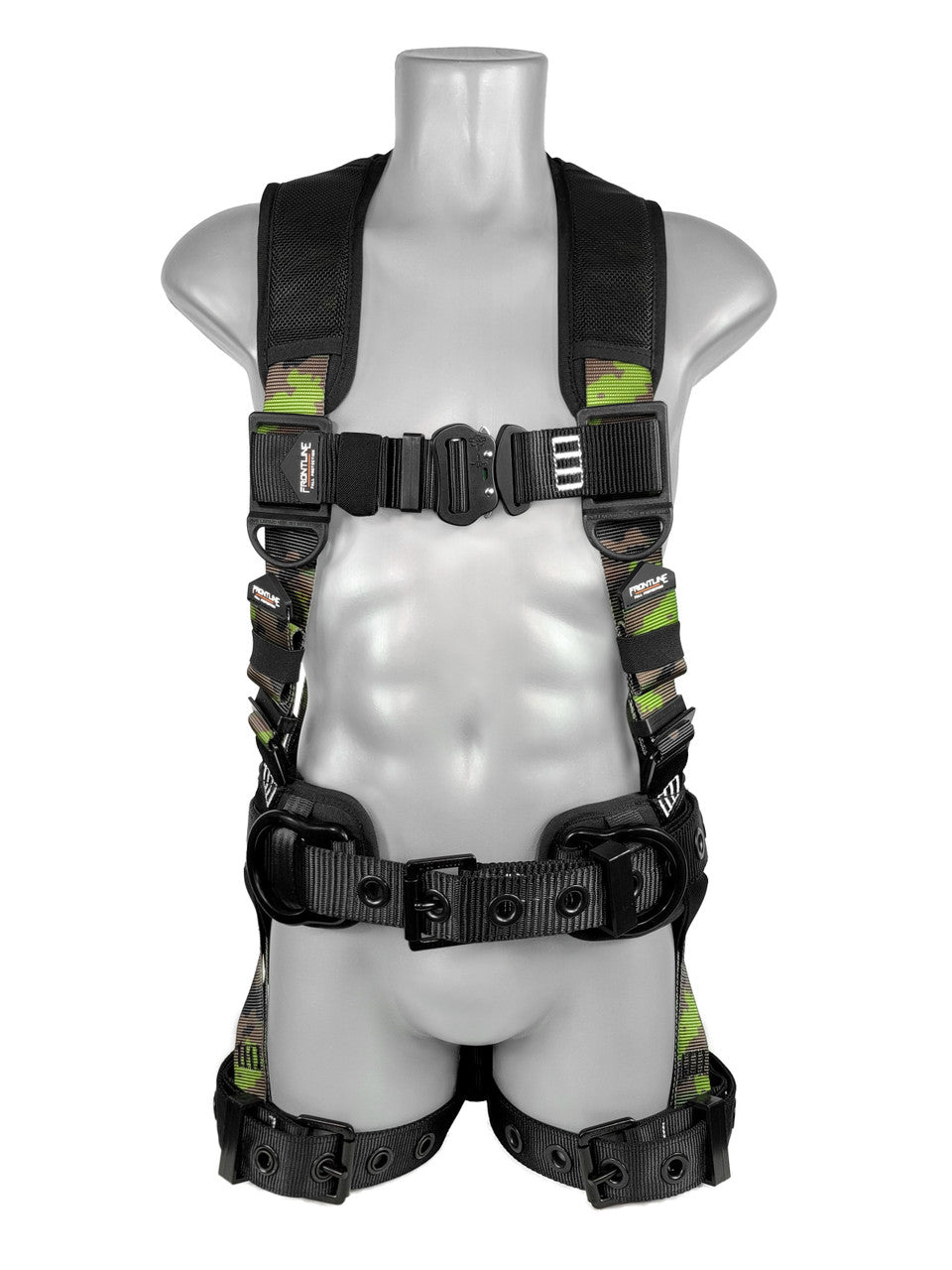 Frontline 110CTB - CF Camouflage Full Body Harness with Aluminum Hardware and Suspension Trauma Straps M/L - Fire Protection Parts
