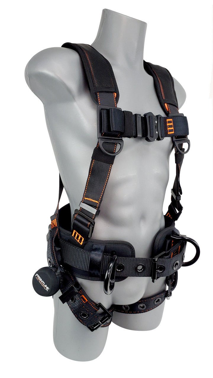 Frontline 110CTB Combat Lite Full Body Harness all Aluminum Hardware and Suspension Trauma Straps M/L - Fire Protection Parts