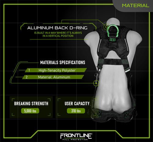 Frontline 250VTB Elite Vest Style Harness with Aluminum Hardware and Suspension Trauma Straps M/L - Fire Protection Parts