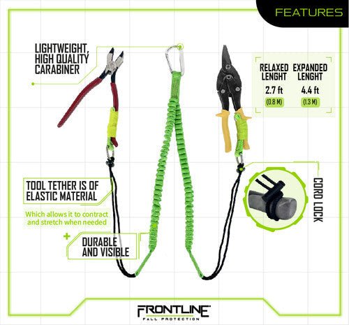 Frontline ACTLS222 ToolGrip 11 lbs Twin Tool Lanyard - Fire Protection Parts