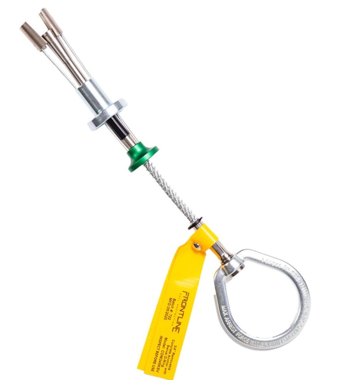 Frontline COB345KSV Reusable 5K Concrete Anchor Bolt with Swiveling D - Ring - Fire Protection Parts