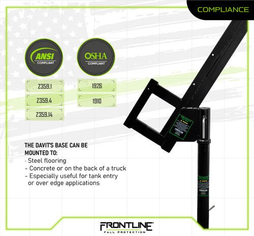 Frontline DAN75 - US Patriot Davit Confined Space System - Made in USA - Fire Protection Parts