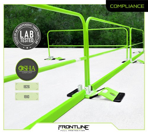 Frontline Guardrail Section for Concrete or Steel Substrates 7.5' - Fire Protection Parts