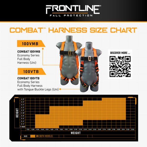 Frontline K100 - 61S Combat Compliance Kit - Harness, 6' Single Leg Lanyard and Drawstring Bag - Fire Protection Parts
