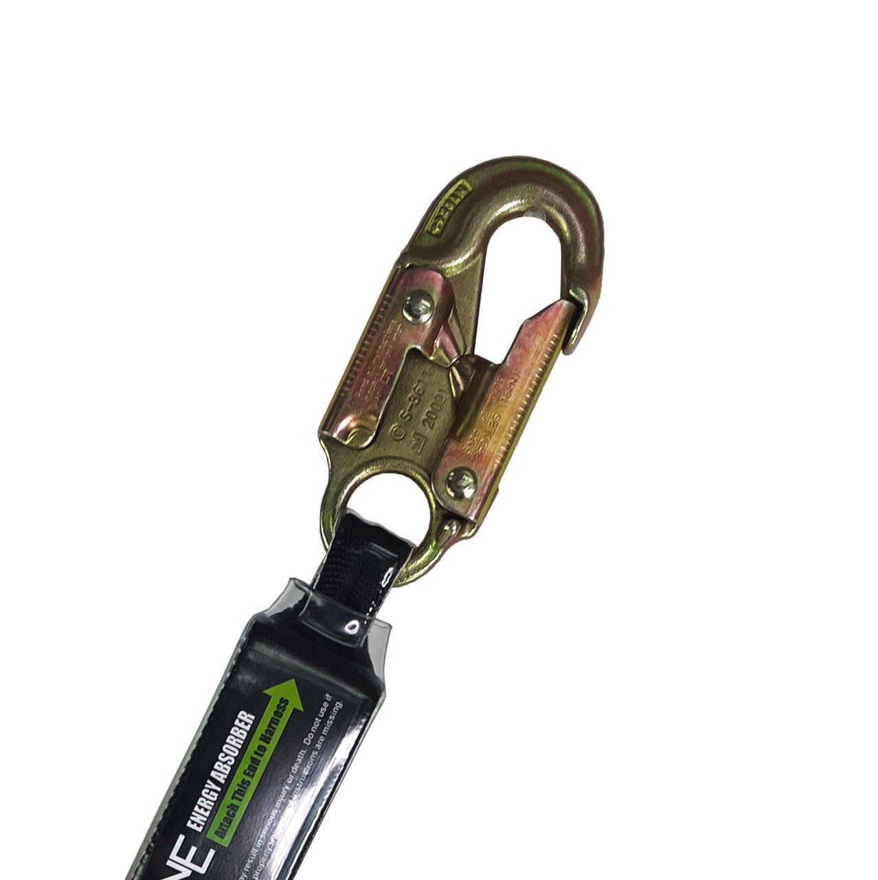 Frontline LES62R - US Patriot 6' Double Leg Elastic Lanyard with Rebar Hook Ends - Made in USA - Fire Protection Parts