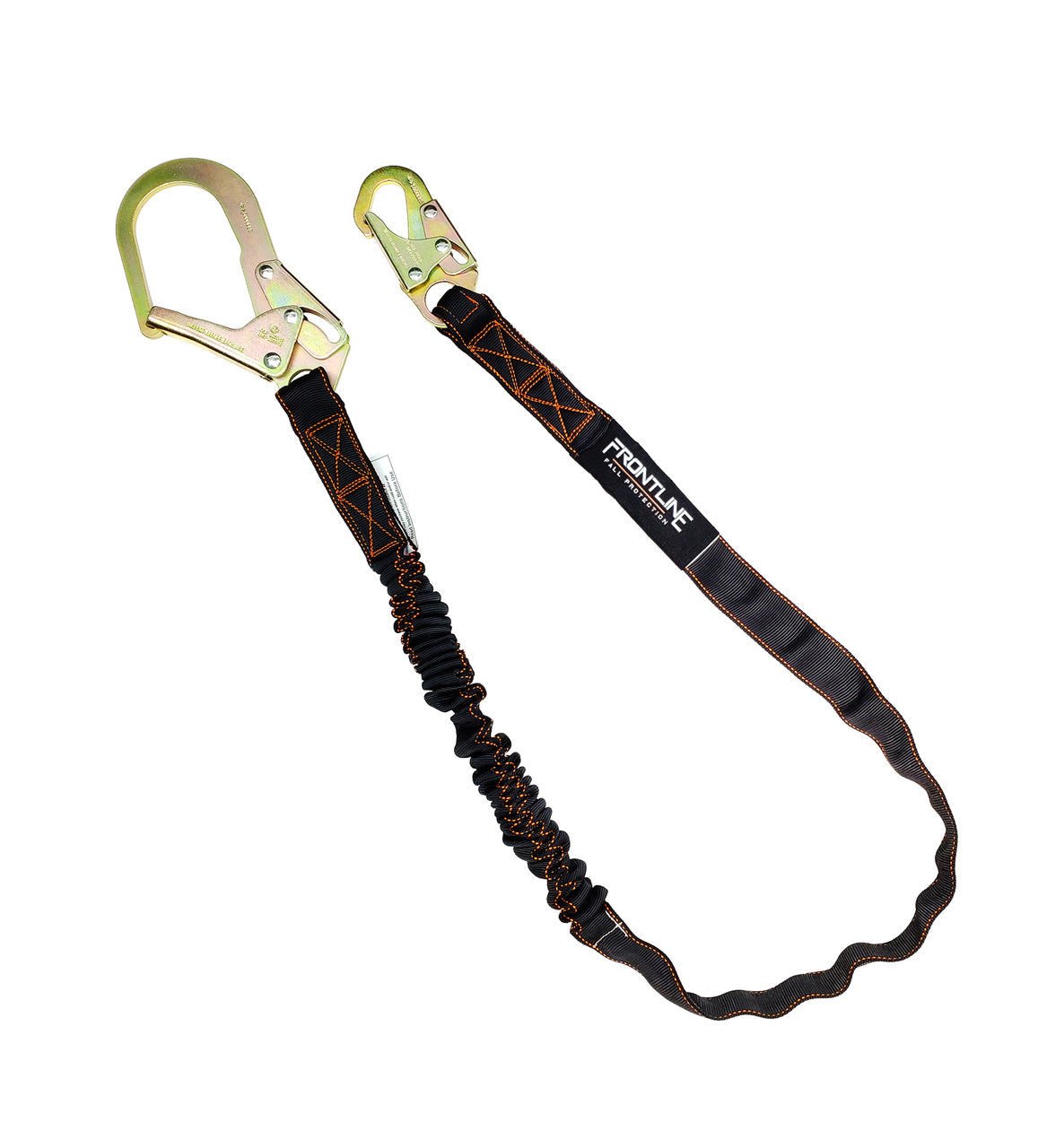 Frontline LIS61R Combat 6' Single Leg Rebar Hook End Lanyard with Internal Shock Absorber - Fire Protection Parts