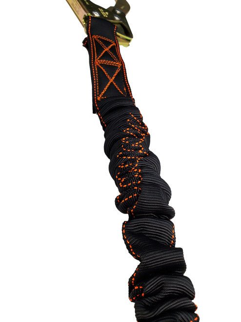 Frontline LIS61R Combat 6' Single Leg Rebar Hook End Lanyard with Internal Shock Absorber - Fire Protection Parts