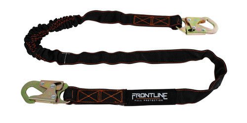 Frontline LIS61S Combat 6' Single Leg Snaphook Lanyard with Internal Shock Absorber - Fire Protection Parts