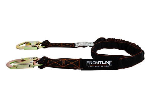 Frontline LIS61S Combat 6' Single Leg Snaphook Lanyard with Internal Shock Absorber - Fire Protection Parts