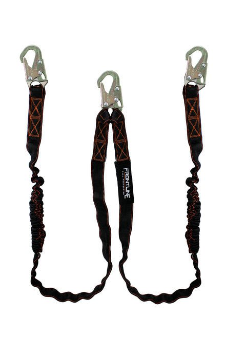 Frontline LIS62S Combat 6' Double Leg Snaphook Lanyard with Internal Shock Absorber - Fire Protection Parts