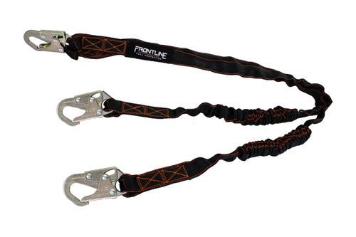 Frontline LIS62S Combat 6' Double Leg Snaphook Lanyard with Internal Shock Absorber - Fire Protection Parts