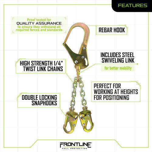 Frontline PSSW2R Rebar Positioning Chain Assembly with Swivel - Fire Protection Parts